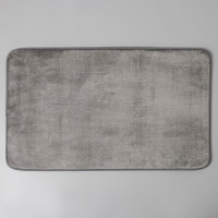 Серый коврик для ванной с эффектом памяти (50х80 см)