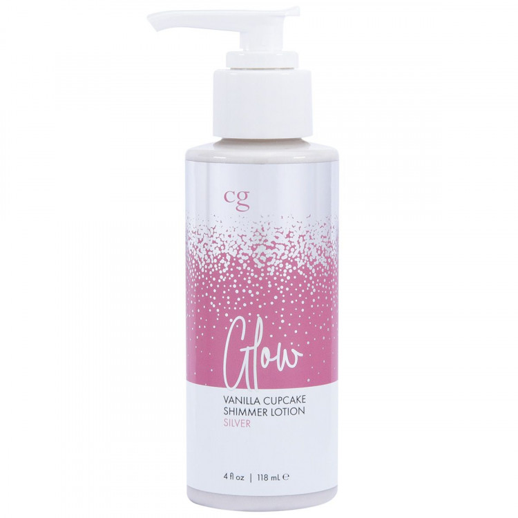 Мерцающий лосьон для тела CG GLOW Vanilla Cupcake Shimmer Lotion с серебристыми блестками - 118 мл. 