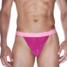 Ярко-розовые трусы-тонги на широком поясе