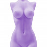 Фиолетовая интерьерная свеча в форме женского торса - 850 гр.