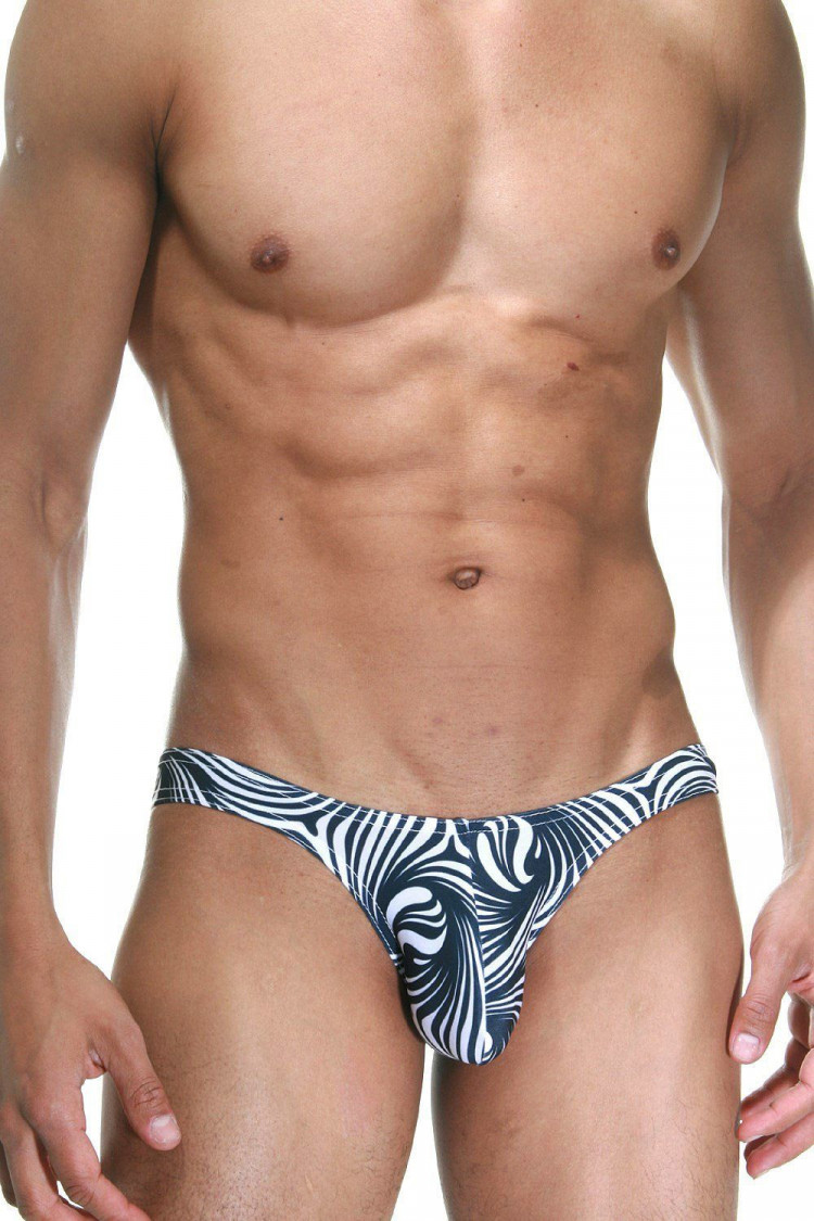 Черно-белые мужские трусы-слипы 