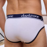 Белые мужские трусы-брифы с вырезом