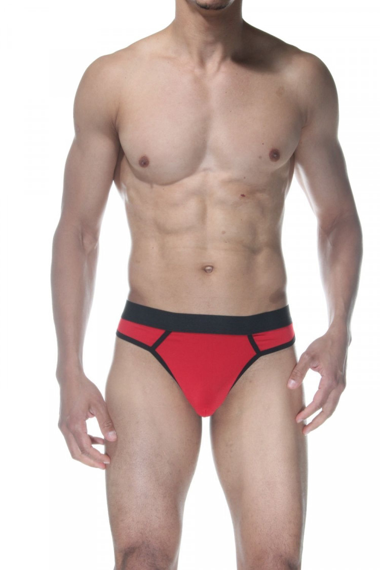Красные мужские трусы-стринги 