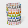 Бельевая текстильная корзина «Цветные треугольники» (35х35х45 см)