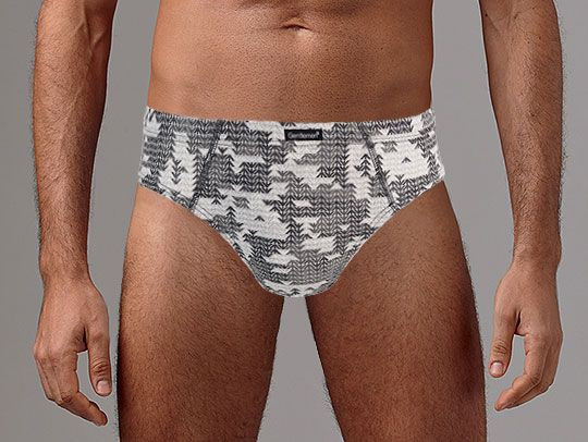 Мужские трусы-слипы с камуфляжным принтом 