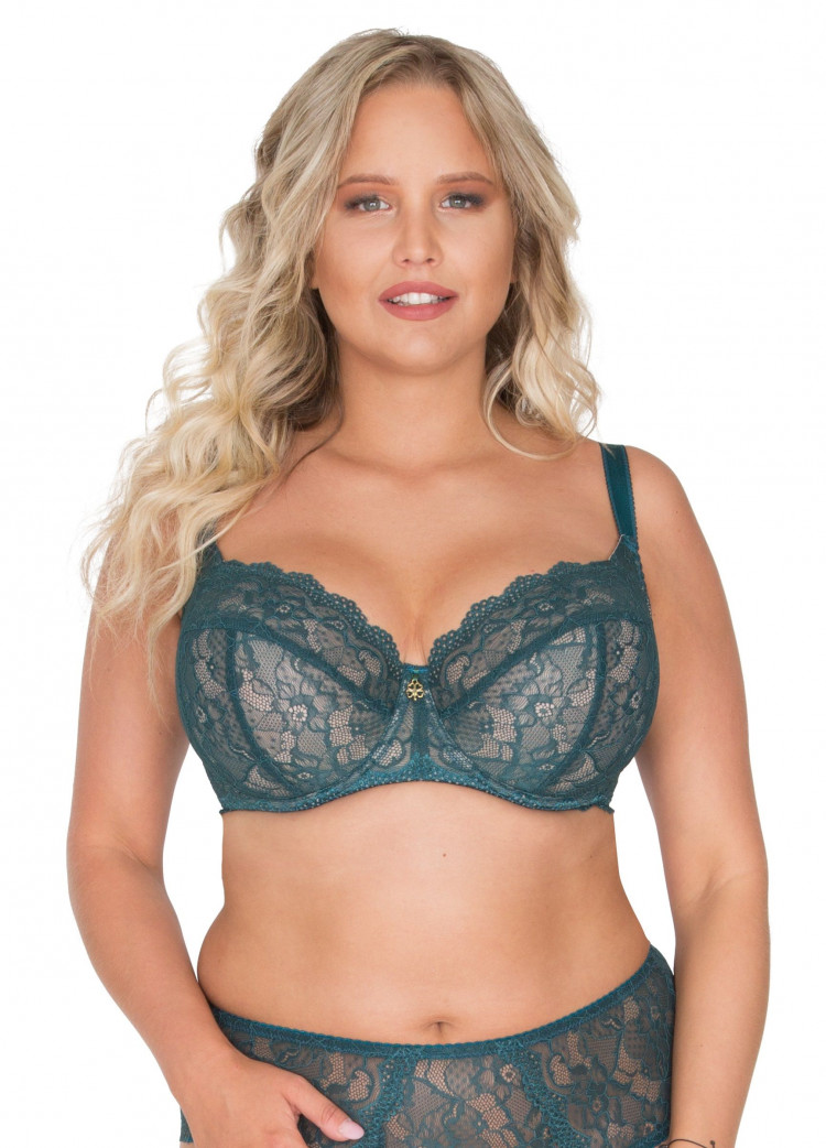 Кружевной бюстгальтер с мягкой чашкой и боковыми поддержками 