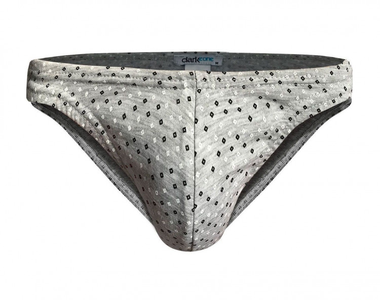 Серые трусы-слипы с принтом в виде ромбов 