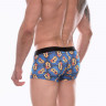 Синие мужские трусы-боксеры с разноцветным принтом