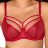 Красный бюстгальтер на косточках с декоративными бретелями Красный бюстгальтер на косточках с декоративными бретелями