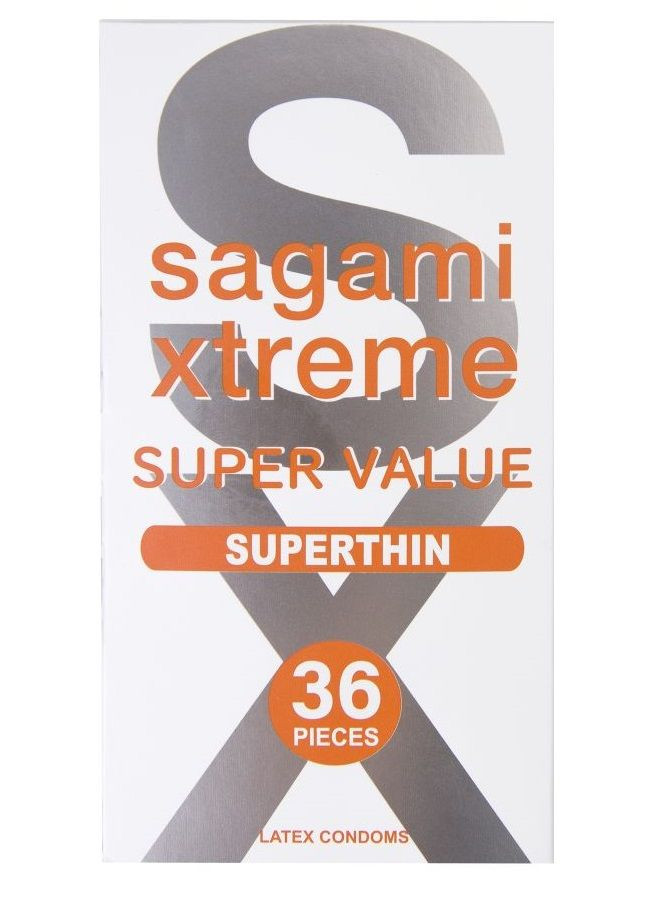 Ультратонкие презервативы Sagami Xtreme Superthin - 36 шт. 