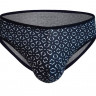 Темно-синие трусы-слипы с геометрическим узором