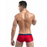 Стильные красные мужские плавки с контрастным поясом Стильные красные мужские плавки с контрастным поясом