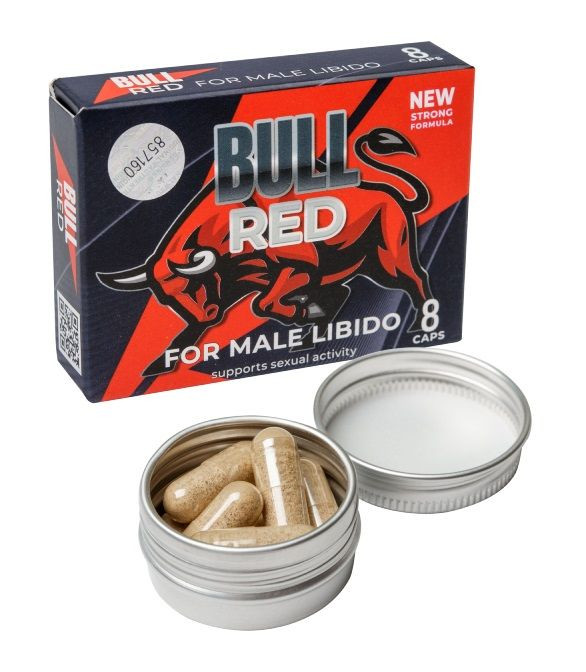 Пищевой концентрат для мужчин BULL RED - 8 капсул 