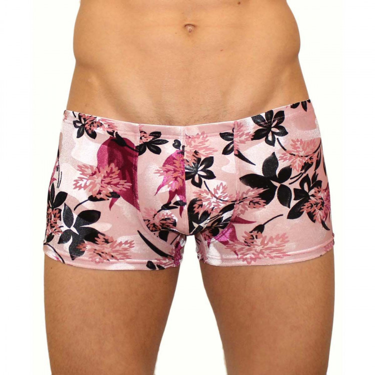 Мужские трусы-хипсы с крупным цветочным принтом 