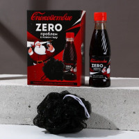 Подарочный новогодний набор «Zero проблем в Новом году!»: гель для душа с ароматом газировки и мочалка