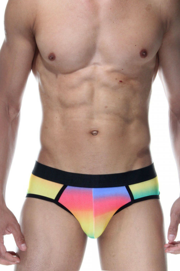 Разноцветные мужские трусы с пикантными вырезами сзади 