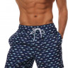 Темно-синие пляжные шорты с акулами