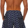 Темно-синие пляжные шорты с акулами