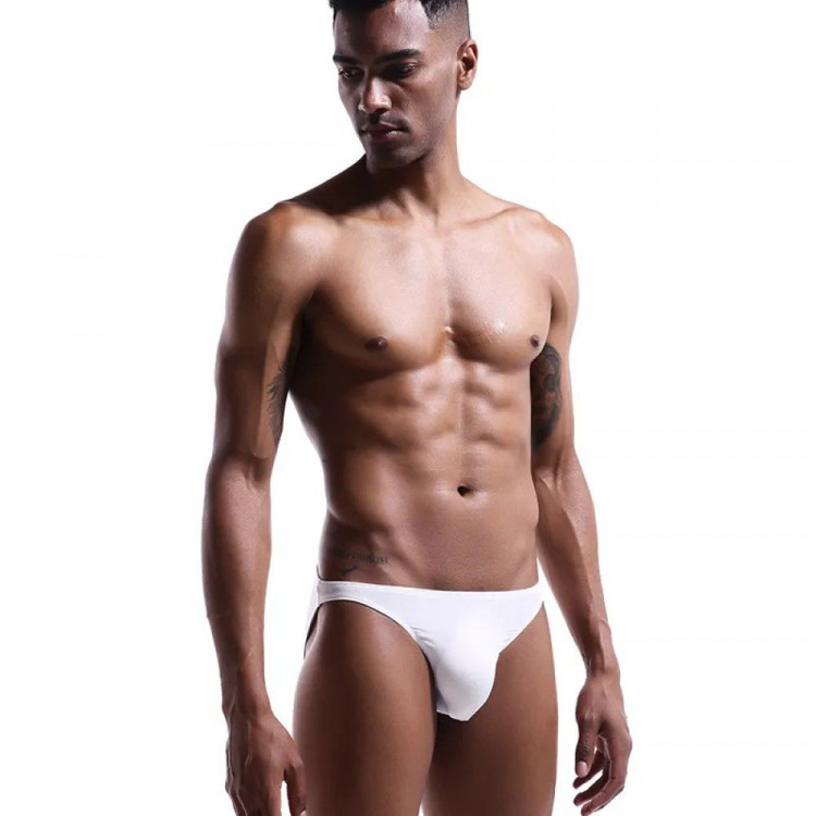 Мужские классические однотонные трусы-слипы 