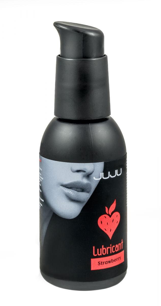 Съедобный лубрикант JUJU Strawberry с ароматом клубники - 100 мл. 