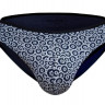 Темно-синие трусы-слипы с мелким цветочным принтом