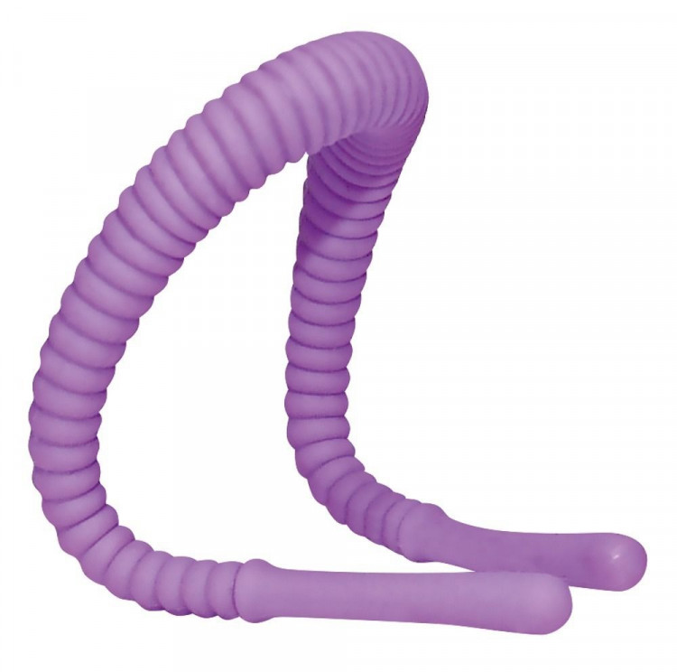 Фиолетовый гибкий фаллоимитатор Intimate Spreader для G-стимуляции 