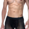 Черные полупрозрачные трусы-боксеры Черные полупрозрачные трусы-боксеры