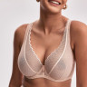 Телесный бюстгальтер-бралетт с мягкими чашками +size Chita