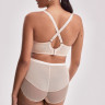 Телесный бюстгальтер-бралетт с мягкими чашками +size Chita