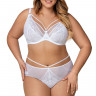 Соблазнительный бюстгальтер с мягкой чашкой +size и декоративными бретелями