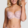 Бюстгальтер из прозрачного неэластичного вышитого тюля с мягкими чашками