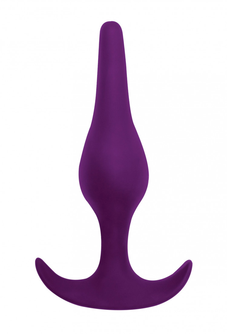 Фиолетовая анальная пробка Smooth - 12,5 см. 