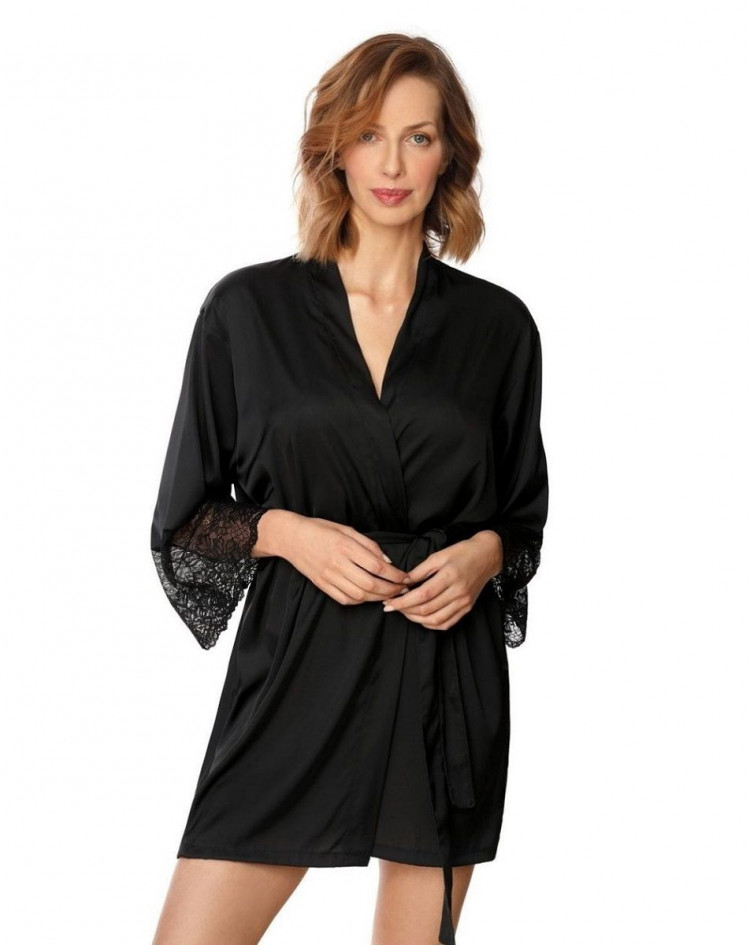 Коротенький халат Zora с поясом 