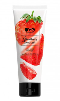 Лубрикант на водной основе OYO Aroma Gel Strawberry с ароматом клубники - 75 мл.