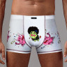 Мужские трусы-боксеры с забавным принтом - слонами и черепахой