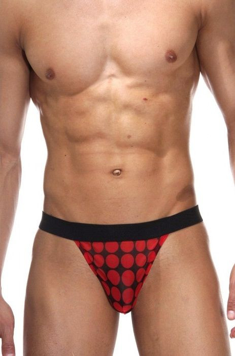 Мужские трусы-тонги в горох 