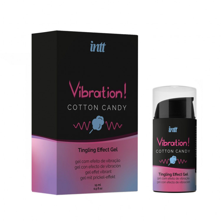 Жидкий вибратор Vibration Cotton Candy с ароматом сахарной ваты - 15 мл. 