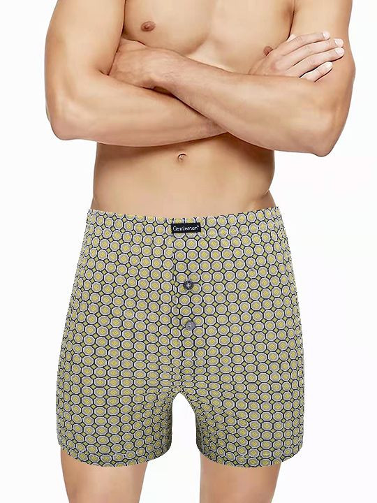 Мужские трусы-боксеры с рисунком в виде сот 