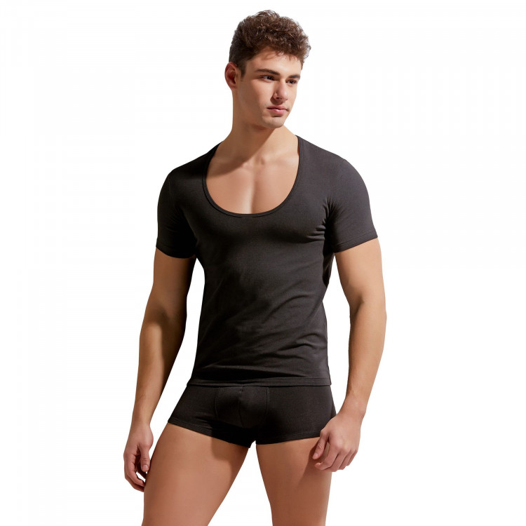 Мужская футболка с глубоким U-образным вырезом Gauvine 