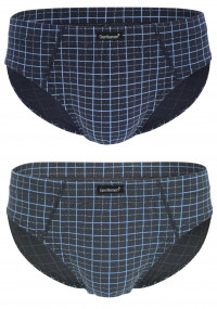 Комплект из 2 клетчатых трусов-слипов plus size