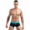 Стильные черные мужские плавки с контрастным поясом Стильные черные мужские плавки с контрастным поясом