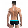 Стильные черные мужские плавки с контрастным поясом Стильные черные мужские плавки с контрастным поясом