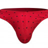 Красные трусы-слипы с принтом в виде сердечек Красные трусы-слипы с принтом в виде сердечек