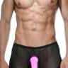 Черные боксеры с розовой вставкой Черные боксеры с розовой вставкой