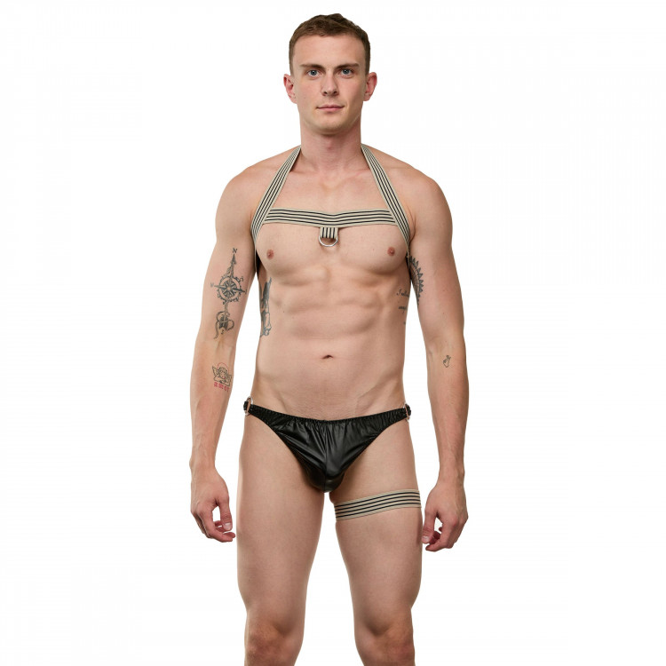 Мужской черно-бежевый костюм «Танцор» 