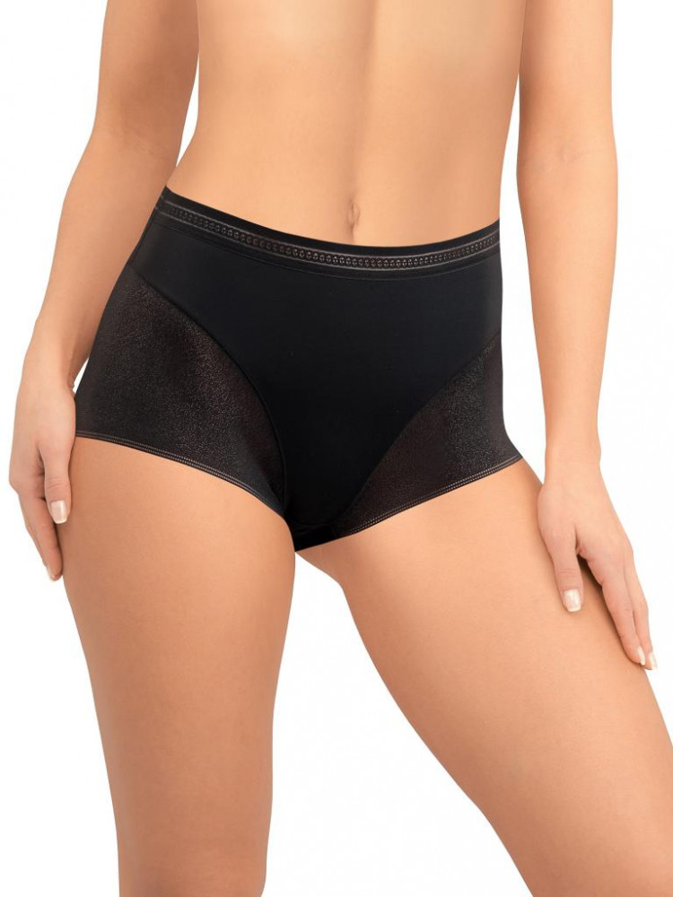 Высокие трусики-слипы из кружева с сетчатой структурой 