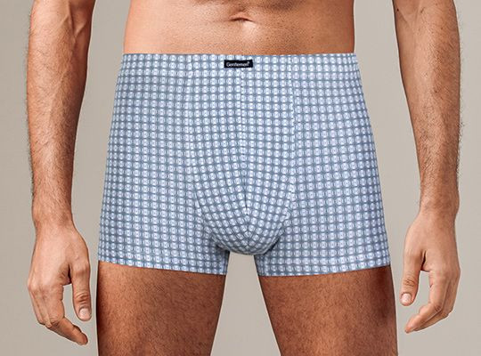 Мужские трусы-боксеры с полосками и точками 