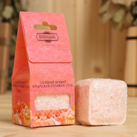 Соляной брикет-куб «Крымская розовая соль» - 200 гр.