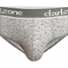 Серые хлопковые трусы-брифы с принтом в виде звёздочек