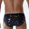 Мужские трусы-слипы с разноцветными сердцами